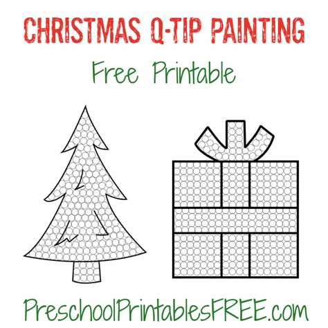 Christmas Q Tip Painting Printables